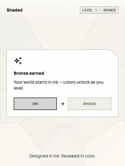 InkField earned theme color spreading cell by cell through the Voronoi field