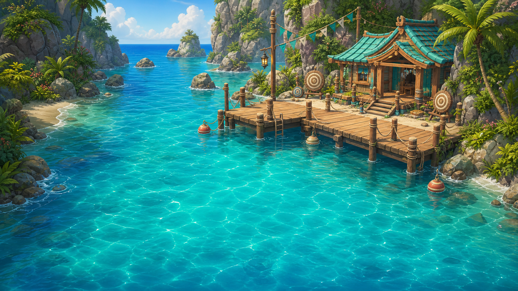 A calm starter harbor in Shaded